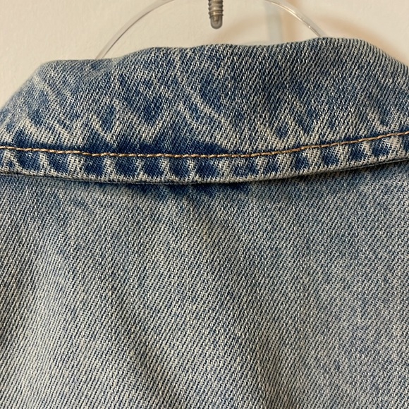Gap Girls kids size large denim jacket stone washed - Picture 6 of 11